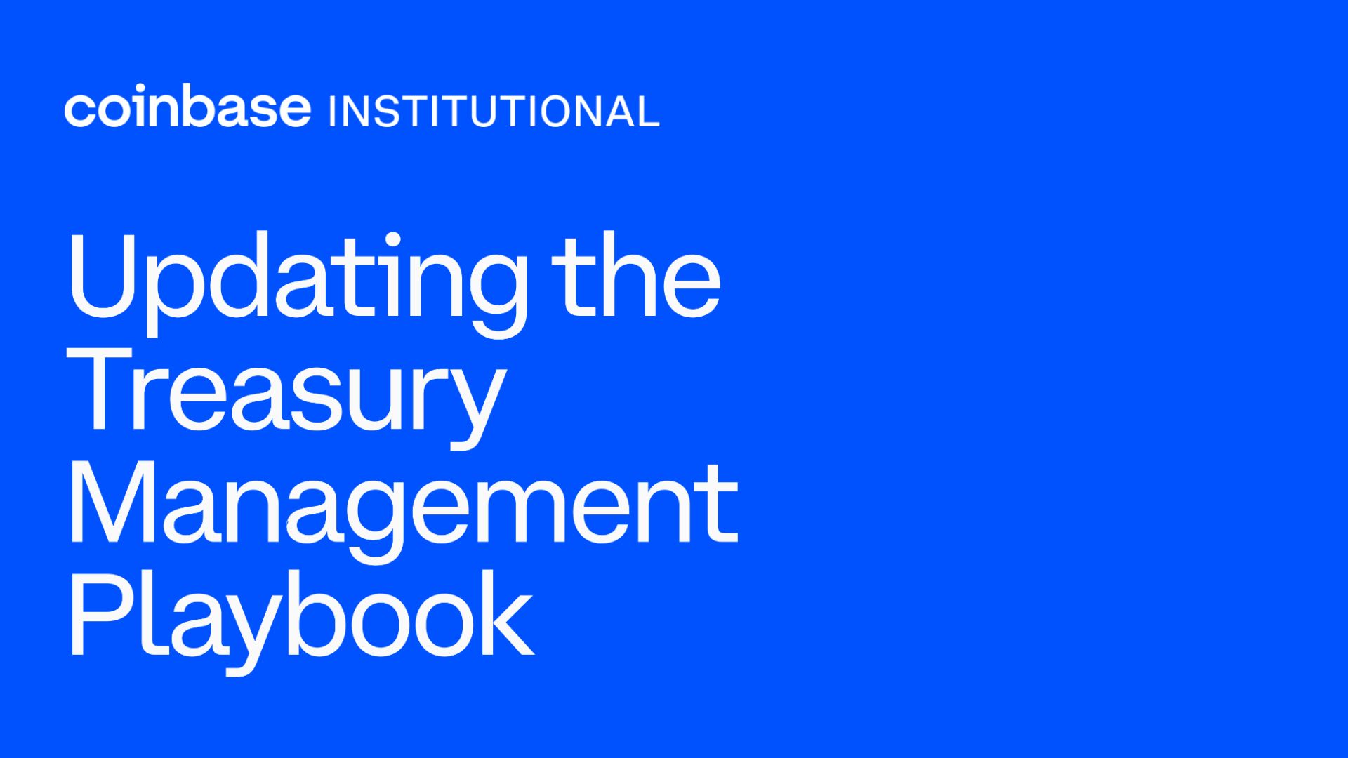 OnChain Treasury Playbook