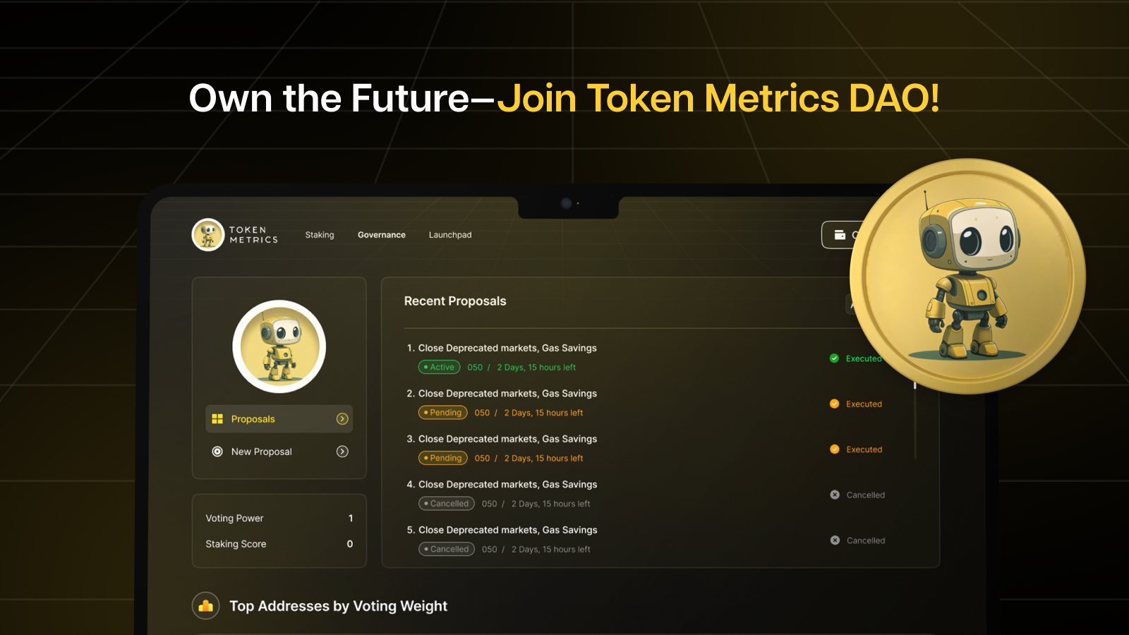 DAO dashboard displaying real-time automated tokenized vault allocations for treasury management in 2025