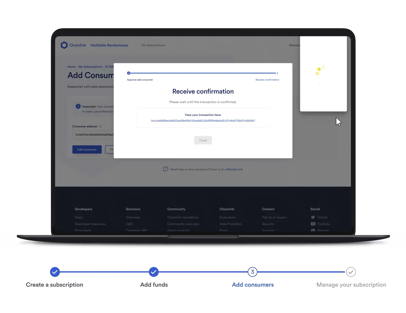 Chainlink Proof of Reserve dashboard