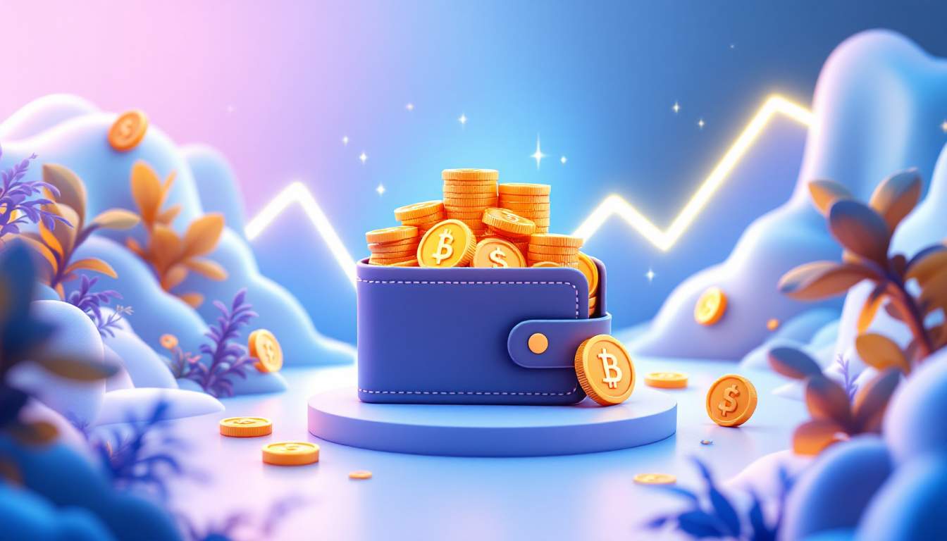 Illustration of stablecoin vaults optimizing DAO treasury yields with security shields and upward yield arrows, representing secure and efficient DeFi treasury management.